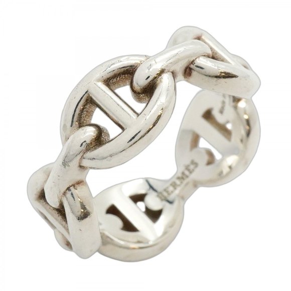 Hermes Hermès Chaine d'Ancre Enchaine PM Ring, Silver 925, #48, Women's - Picture 1 of 10